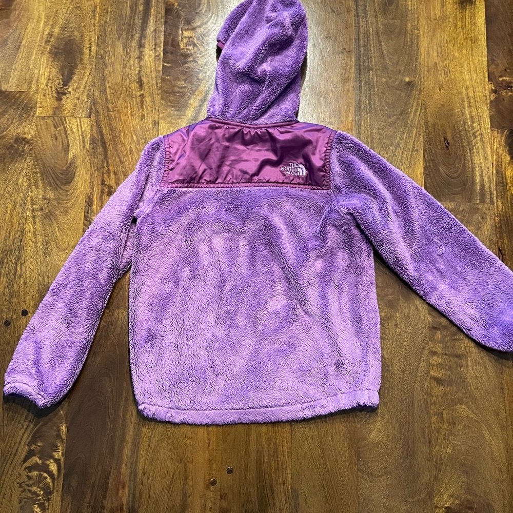 The North Face Kids Purple Fleece Hoodie 6t / 5t - Picture 3 of 9